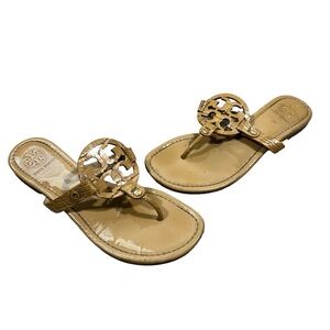 Tory Burch Miller Sandal Patent Leather Tan